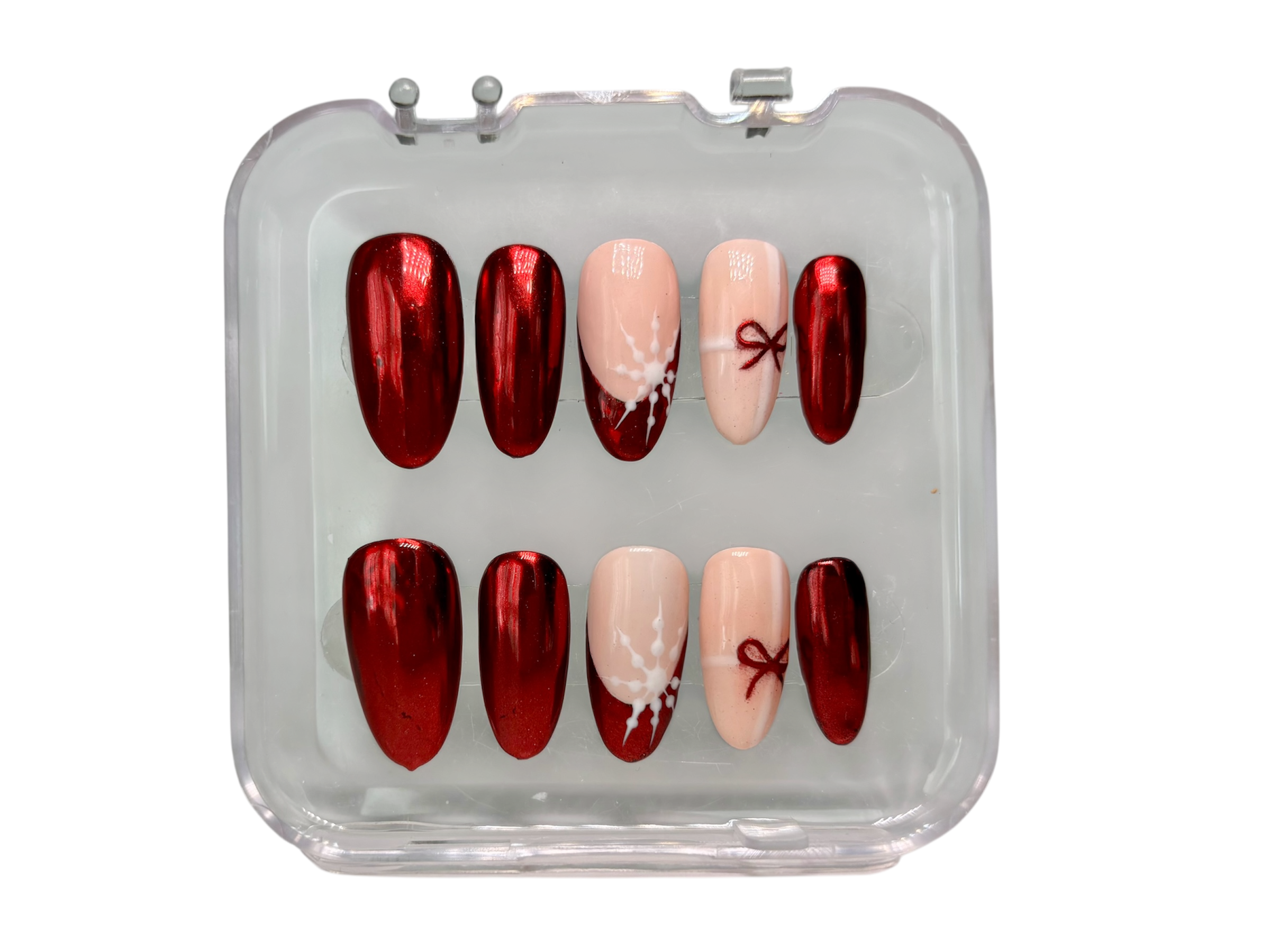 Red Velvet Bow - Press On