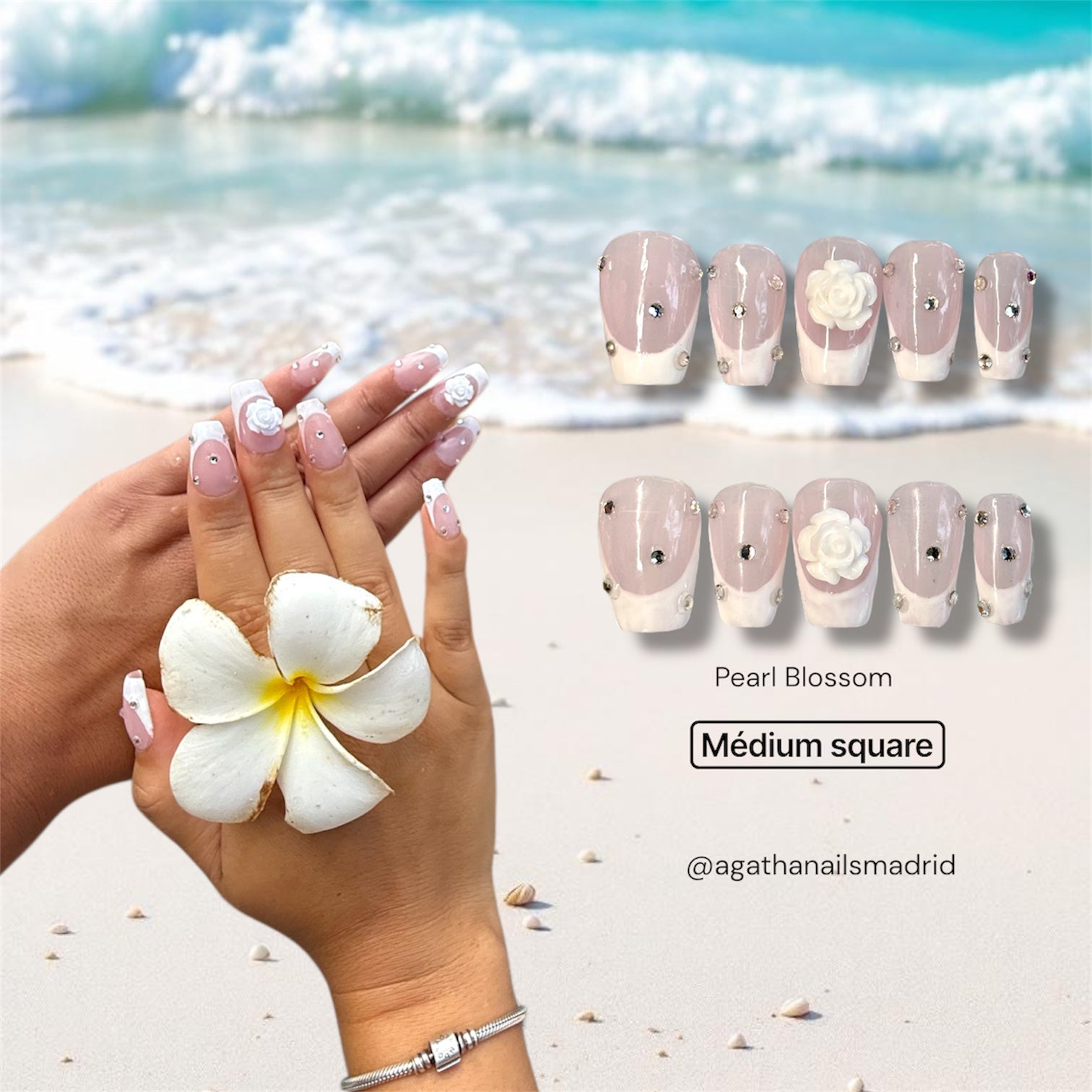 Pearl Blossom - Press on premium